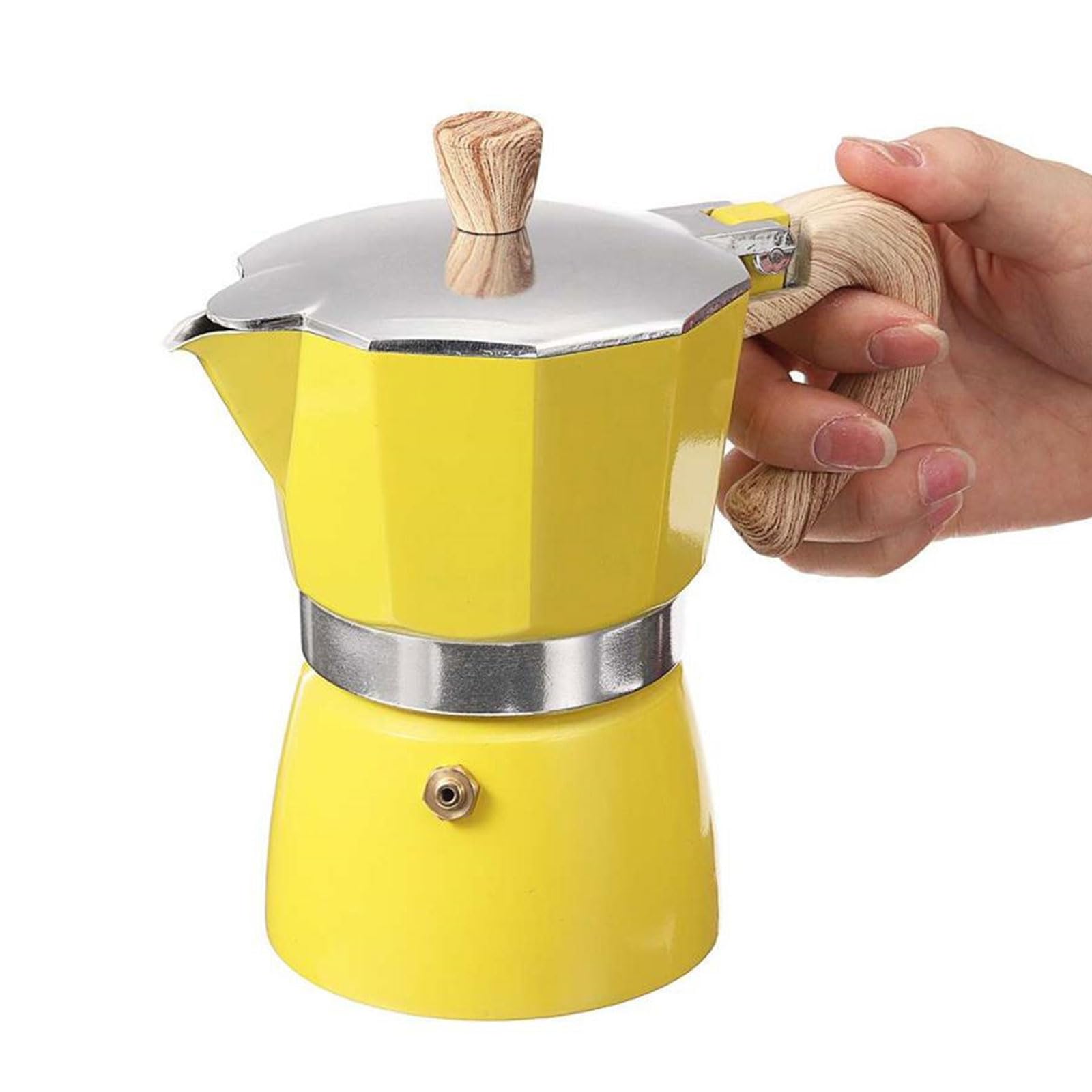 Cafetera para estufa, cafetera de 3/6 tazas para el hogar, pequeñas ollas de expreso portátil, herramienta de café