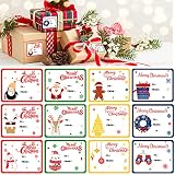 DIYDEC 120pcs Christmas Gift Tags Sticker Self Adhesive Christmas Paper Present Name Labels for Holi
