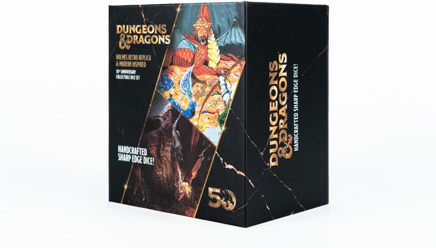 FanRoll D&D 50th Anniversary Dice Double Set, Then and Now Commemorative Set with Modern and Retro DND Dice Sets