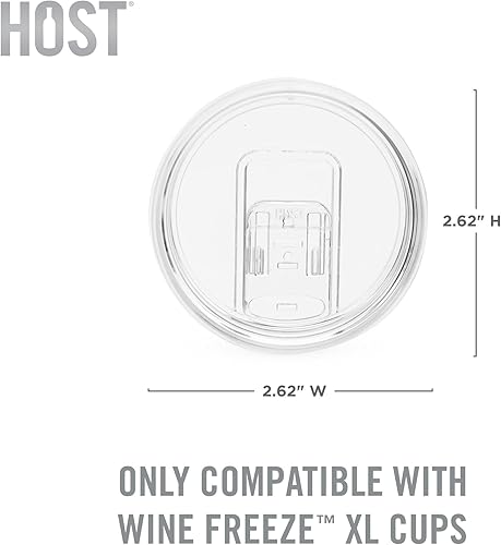 Miniatura 3 de HOST Wine Freeze XL - Tapas de repuesto para vasos grandes con cierre de pestaña deslizante, tapa de taza de viaje, juego de 2 unidades transparentes