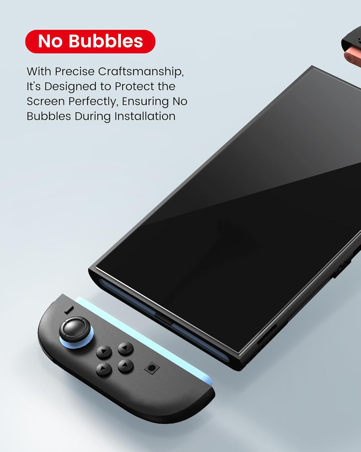 TRANSNOVO 2-Pack Screen Protector Tempered Glass Compatible with Nintendo Switch 2 2025 [9H Hardness], Bubble-Free, Anti-Scratch, HD Clear with Alignment Frame Travel Case Friendly Cover Accessories - Image 6