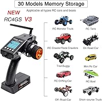 Vista 6 de Radiolink RC4GS V3 - Transmisor de radio RC de 5 canales y 4 receptores R6FG con giroscopio de 2.4 GHz 400 M Kit de control remoto