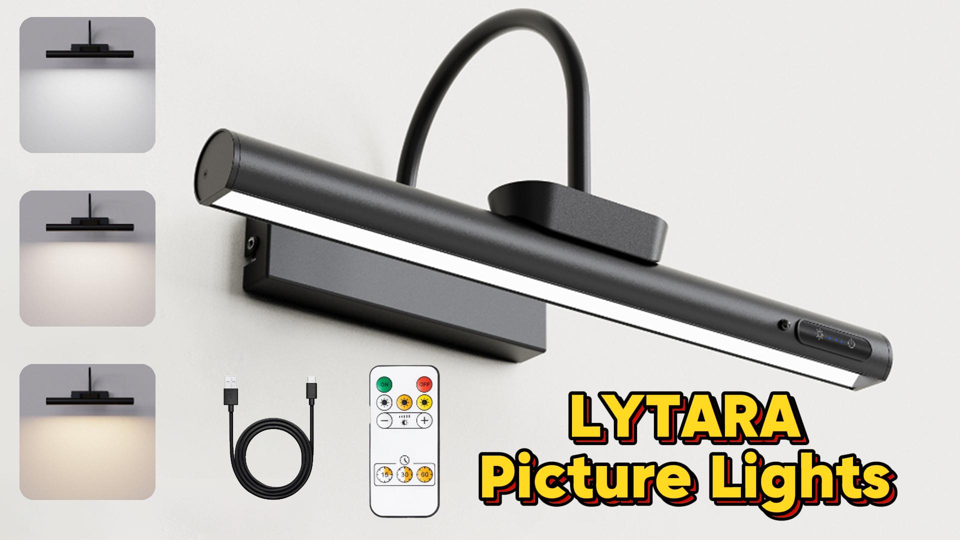 LYTARA Dimmable Cordless Picture Light with Controller and Timer