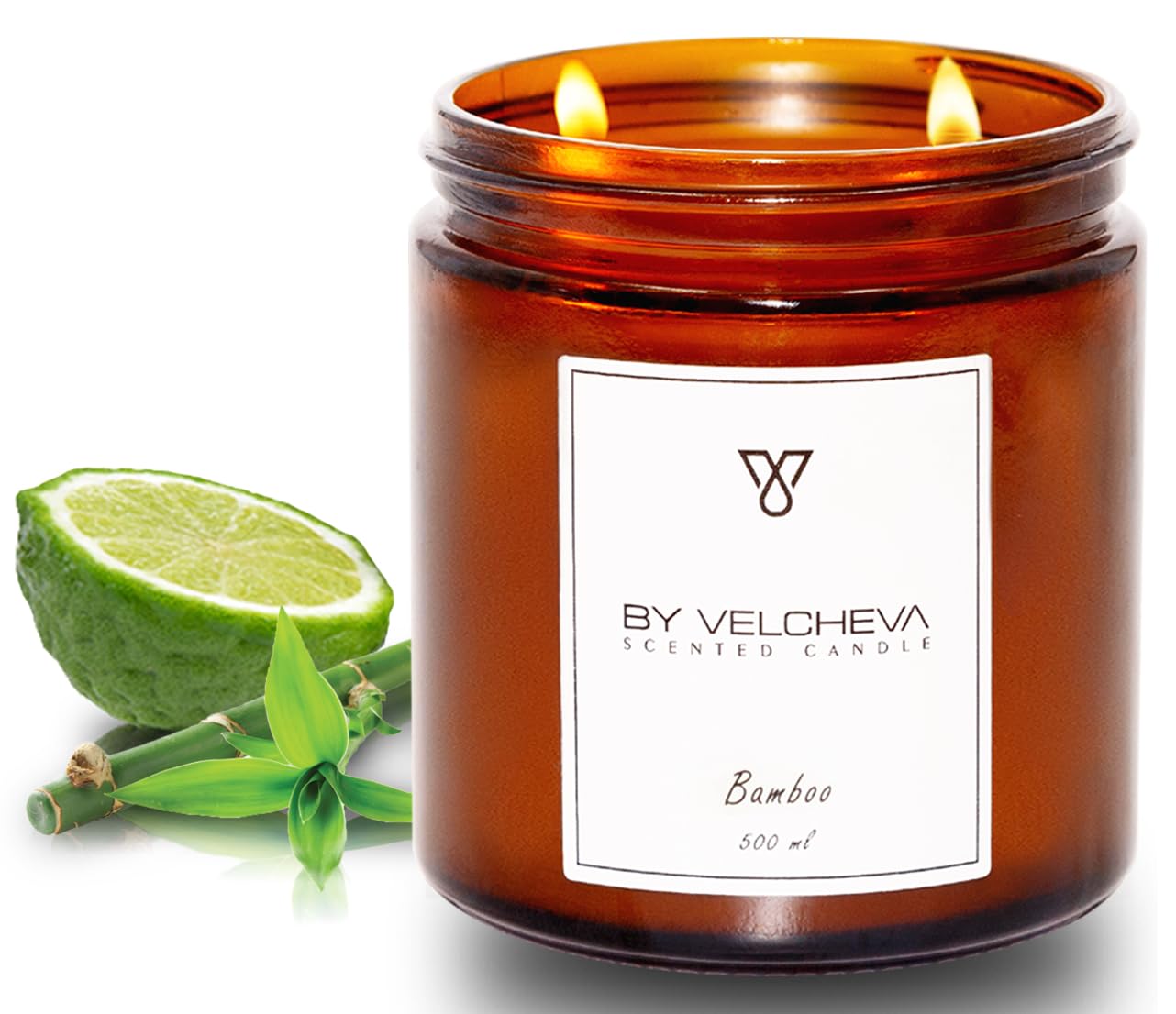 ı Vela perfumada BAMBOO ı Cera de Coco y Soja ı 60+ horas ı 500ml