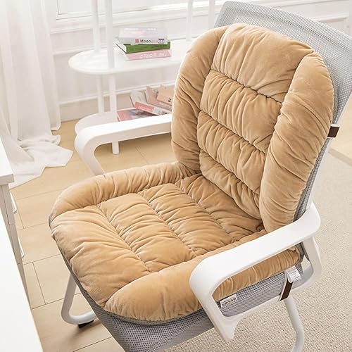 Vista 11 de Cojín para Silla de Escritorio con Asiento Suave y Respaldo, 90x50cm Gris claro