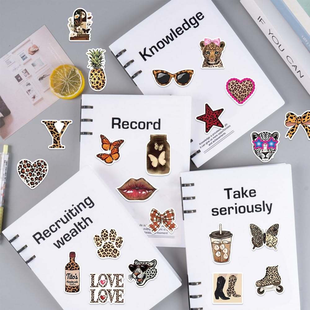 Dagmar Y2K Esthetisch stickerpakket, 100 stuks, zwart en