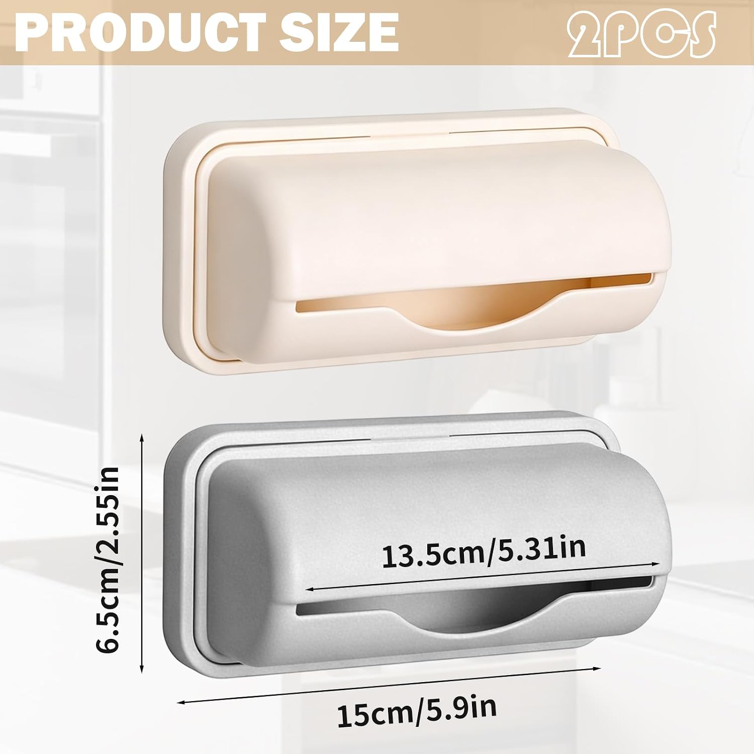 2 Piece Garbage Bag Dispenser,Trash Bag Holder Dispenser,Fine Liner Trash Bags Dispenser,Acrylic Trash Bag Dispenser,No Drilling Required,Suitable for Home Storage Organization