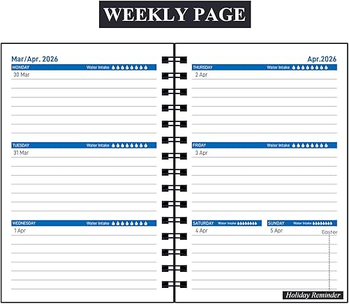 Miniatura 4 de Daily Planner 2026-2027, Weekly and Monthly Planner 2026-2027 Academic Year, January 2026-June 2027 Calendar Planner, 8.2"×5.5", 18 Months, Agenda