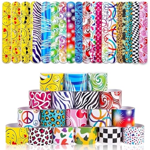 Giraffe 50 Pcs Colorful Snap/Slap Bracelets Kids Bulk Party Favors for Kids