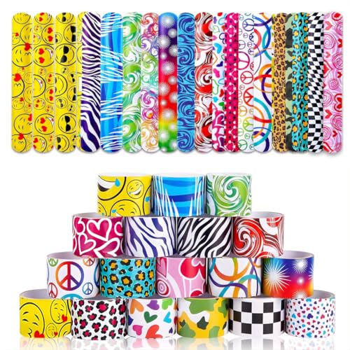 Giraffe Manufacturing 50 Pcs Slap Bracelets for Kids - Colorful Snap Bracelets Kids Bulk Party Favors for Kids, Goodie Bag Fillers Slap Bands, Carnival Prizes, Classroom Bulk Toys Giraffe Manufacturing 50 Pcs Slap Bracelets for Kids - Colorful Snap Bracelets Kids Bulk Party Favors for Kids, Goodie Bag Fillers Slap Bands, Carnival Prizes, Classroom Bulk Toys