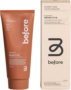 Before | Sensitive Anti-Cavity Natural Toothpaste with Fluoride | Mint