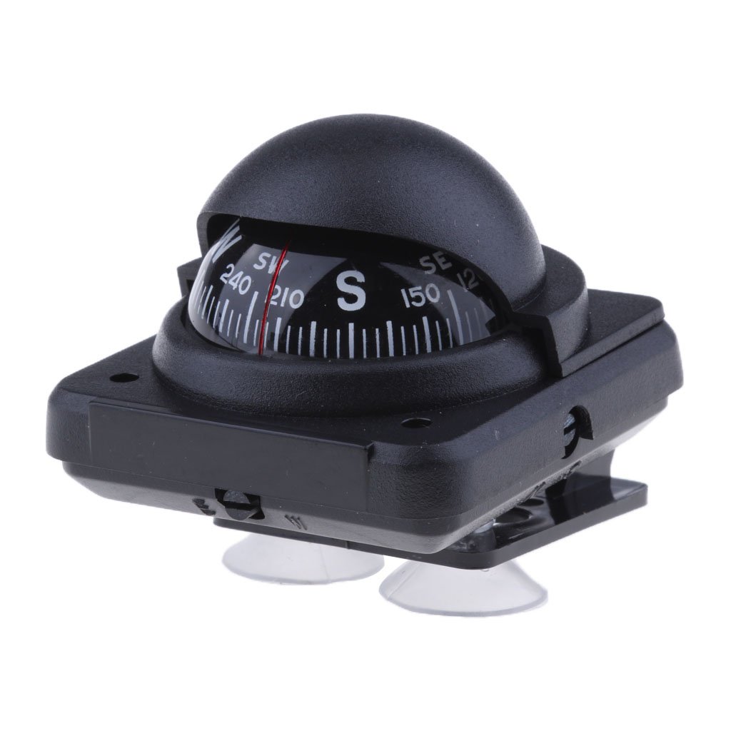 MagiDeal Black Compass Self-Suction Mount for Car Caravan Boat Navigation Sailing-image-17