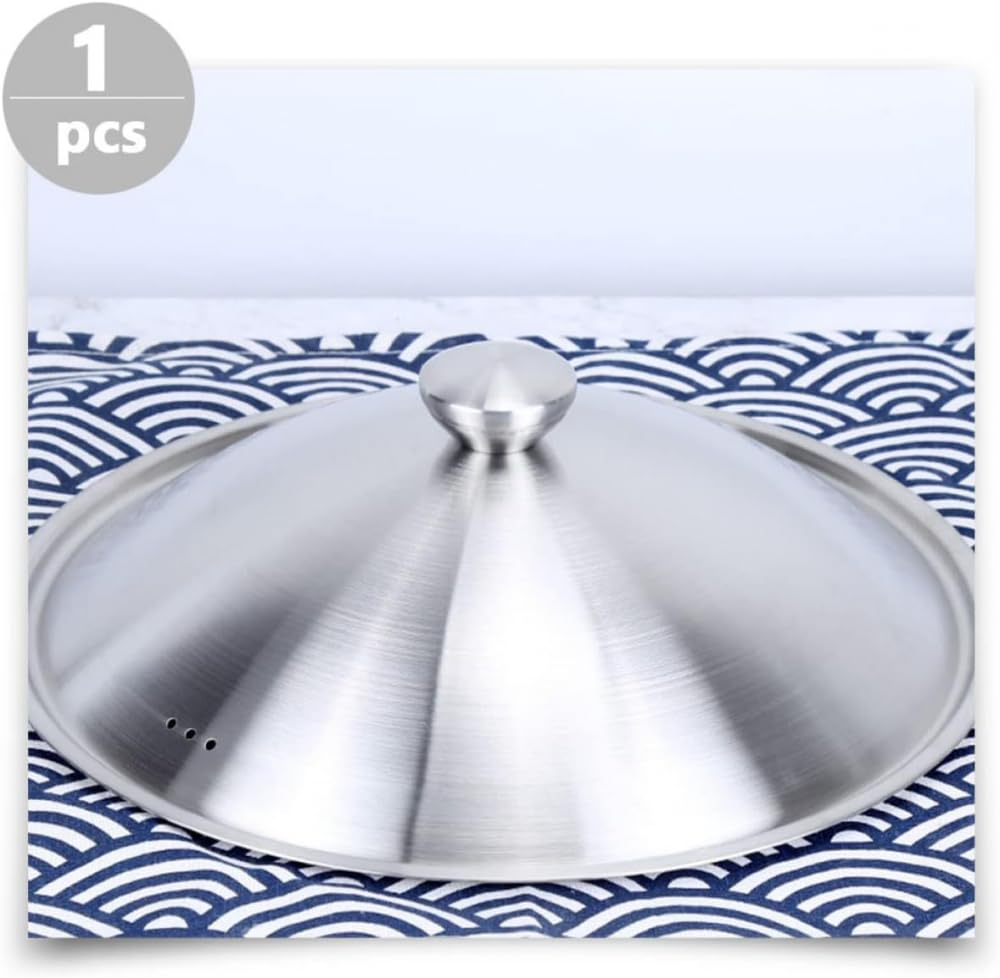Glas Topf Topf Deckel Bratpfanne Deckel Edelstahl Topf Universal Pfannendeckel Topfdeckel Bratpfanne Deckel Abdeckung Universal Pfannen Topfdeckel Bratpfanne Deckel Silikon Kochutensilien-38 cm