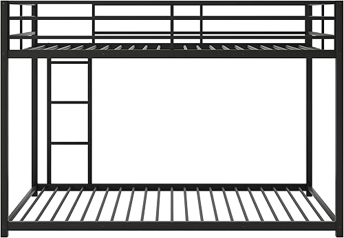 Miniatura 6 de Merax Litera de metal individual sobre individual, litera baja con escalera, color negro Negro -,plateado,Blanco,https://www.amazon.com/dp/undefined