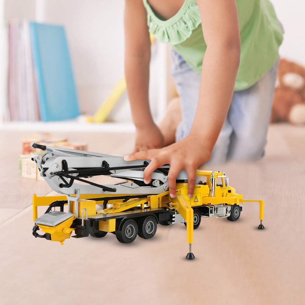 1/55 Stopniowy Betonowy Pompowy Pojazd Model z Rozsuwanymi