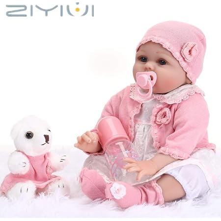 Ziyiui Bebe Reborn Fille Poupee Reborn 55cm Silicone Pas Cher Realiste Reborn Babys Doll Magnetisme Jouet Cadeaux 22 Pouce Amazon Fr Jeux Et Jouets
