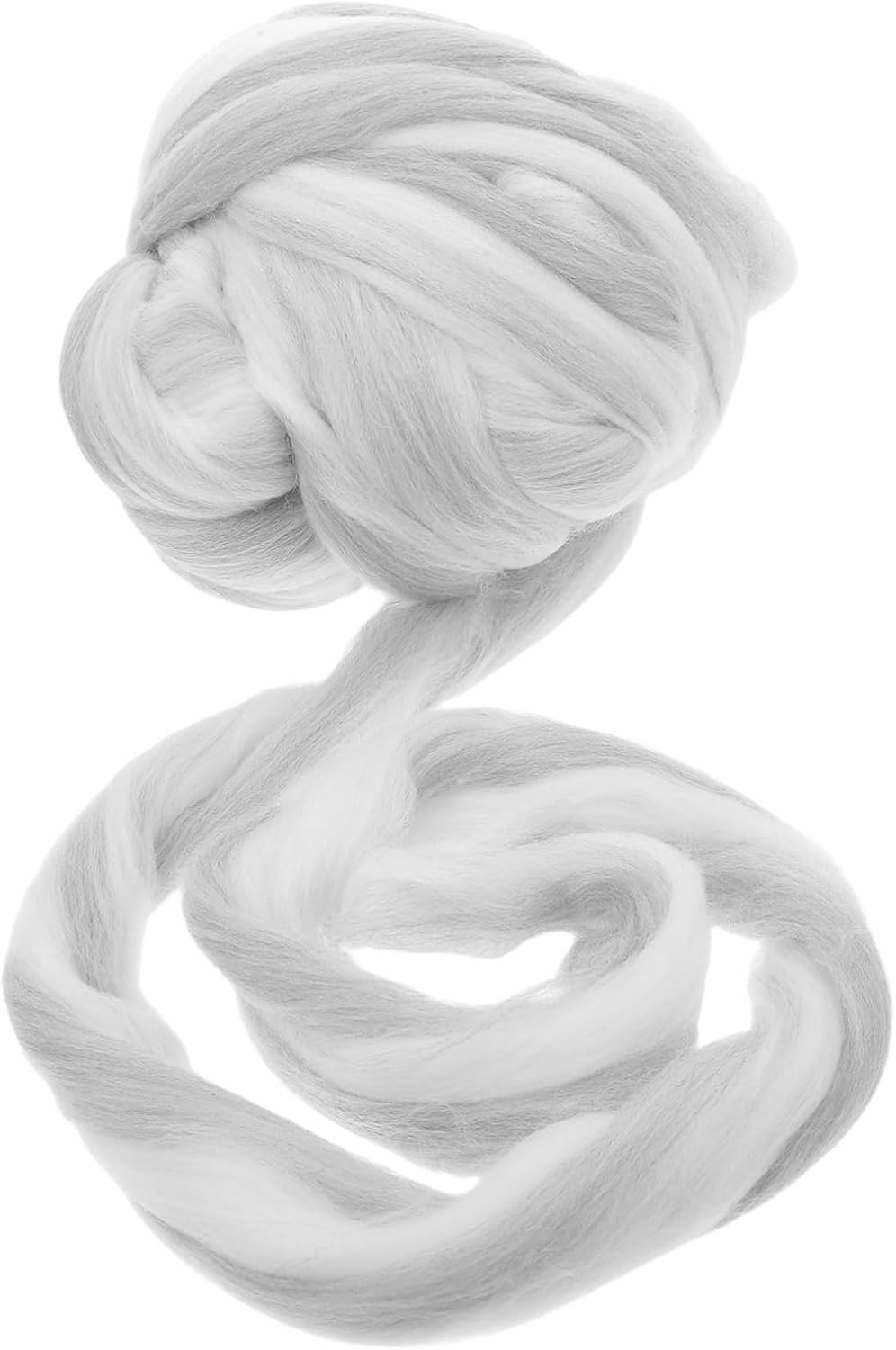Gadpiparty 1Pack Cotton Roving for Crafts Soft Faux Yarn for Needle Felting Weaving and Decor Projects Durable Colorfast for Holiday Crafting Beginners