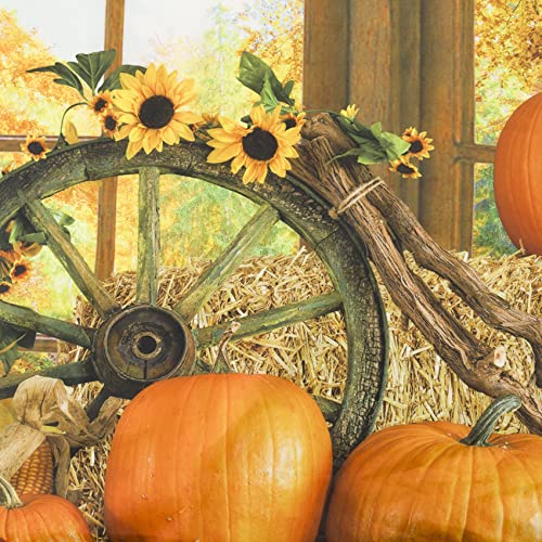 Meunear Fall Forest Tapestry Thanksgiving Pumpkins Sunflower Maple Leaves Autumn Tapestry Wall Hanging For Bedroom Fall Tree Nature Scenery Aesthetic Tapestries Living Room Dorm College 60X40Inches #TOP6