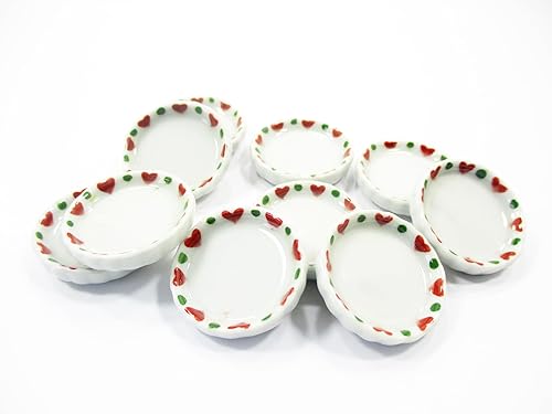 Miniatura 4 de 0.394x0.984 in Navidad Pan/Bandeja Placa Dollhouse Miniatura Cerámica Alimentación Suministro 12990