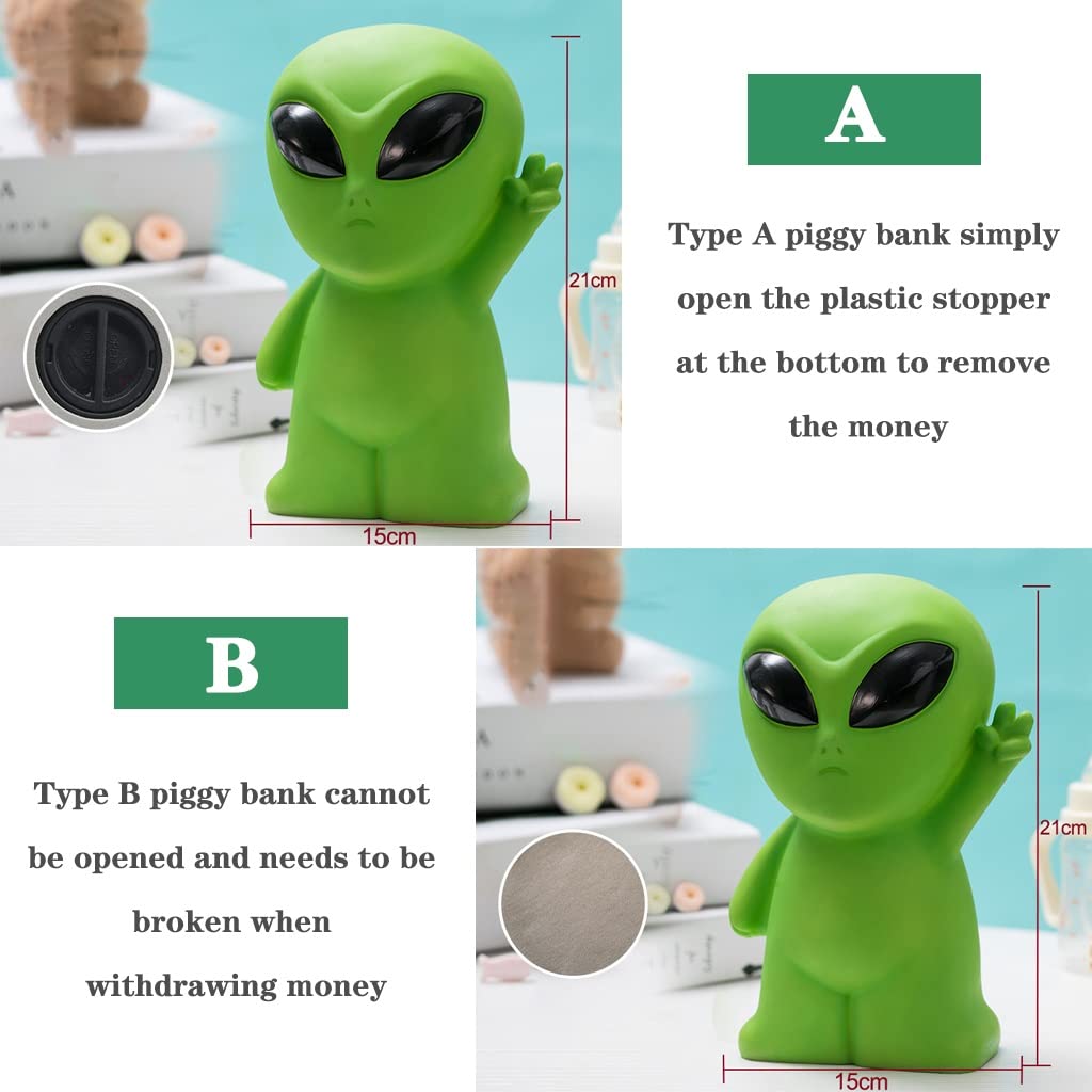Amazon.co.jp: 貯金箱 男の子/女の子のための創造的な貯金箱、 パーソナライズされたエイリアン貯金箱、 ファッション家庭用装飾品、 紙幣 コインジャー、 誕生日プレゼント (Color : Green, Size : A) : おもちゃ