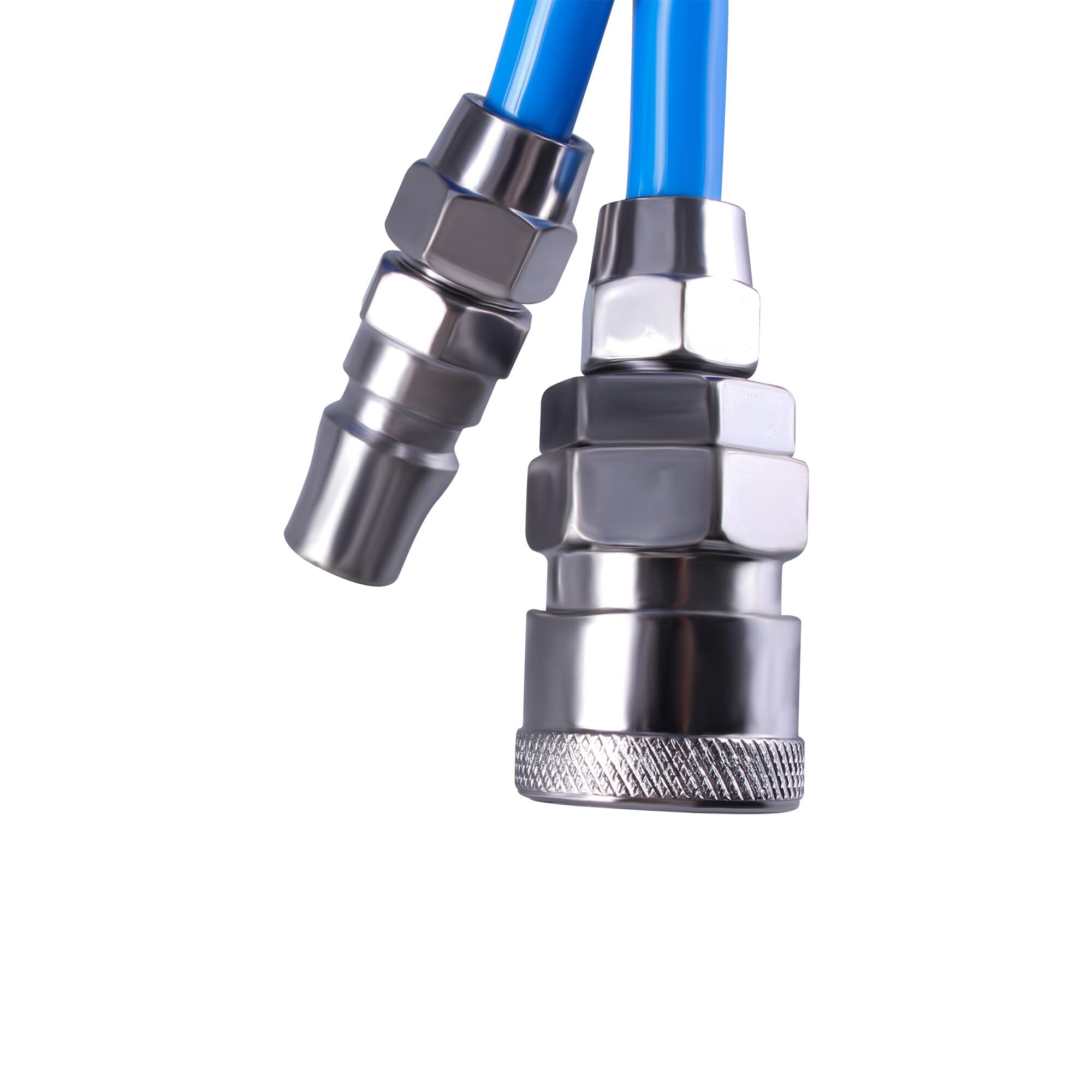 Tuyau à air comprimé de 15 m, tuyau spiralé en polyuréthane, tuyau de compresseur avec raccord pour conduite d'air (diamètre intérieur : 5 mm, diamètre extérieur : 8 mm)