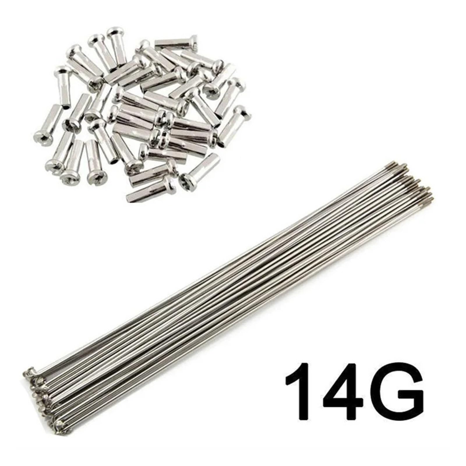 32 pz Multi dimensioni Raggi In Acciaio Con Nipples Biciclette Raggi Fili Riparazione Bici Sostituzione 14G barra in acciaio