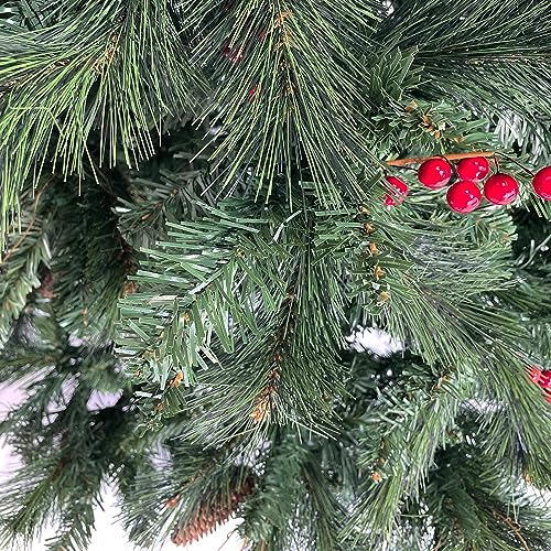 Branch Trees 最高級リッチ クリスマスツリー 210cm 赤い実と松ぼっくり付 濃密度2種類のボリューム感がとても良い枝のツリー TXN12-009-21-A の商品画像 6