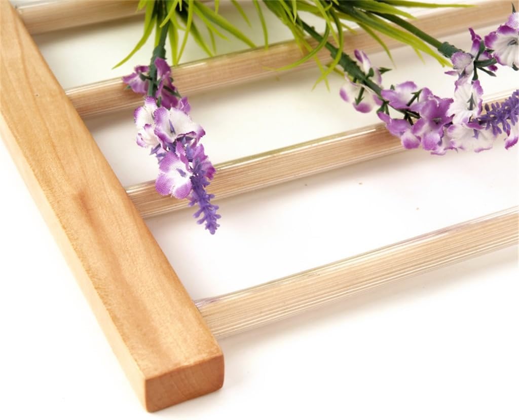 Hangers for Clothes Pants Closet Wooden Trouser Jeans Scarf Organizer Storage 4 Layer Multiple Hanger(E)