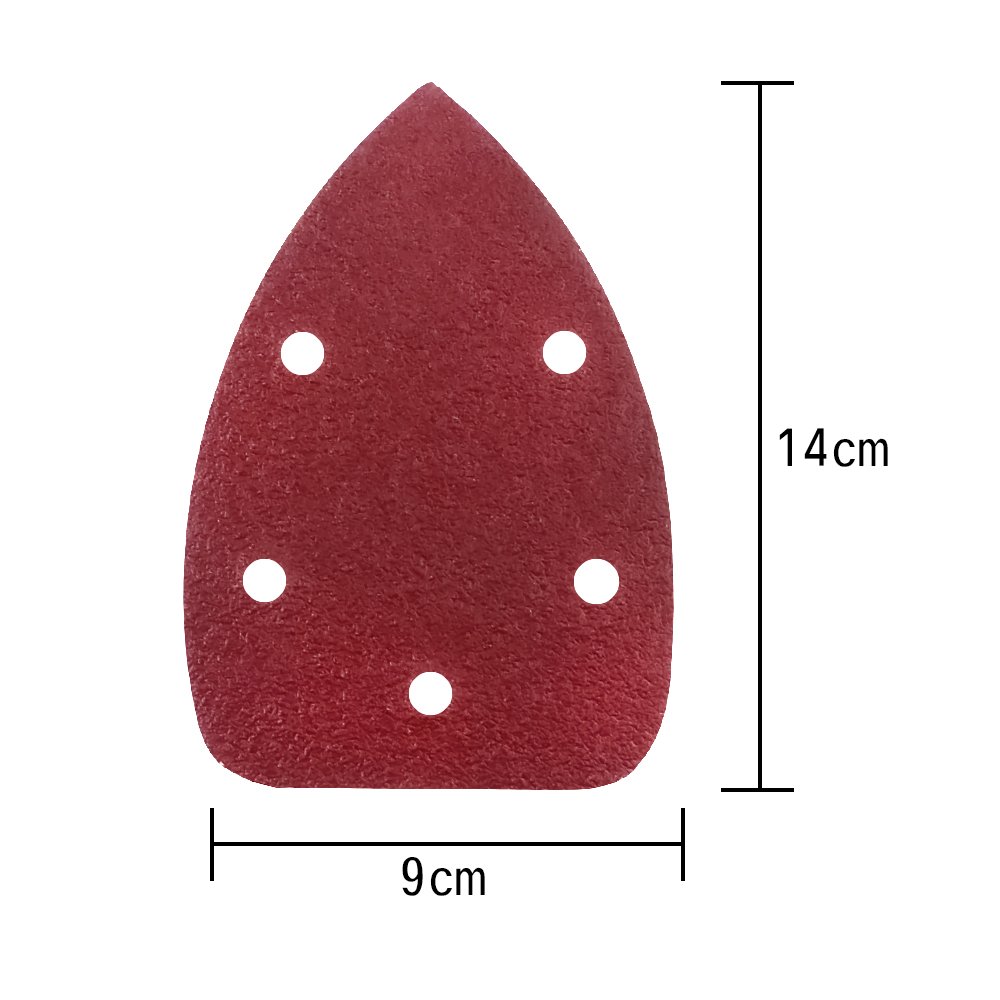 AUSTOR 60 Pieces Mouse Detail Sander Sandpaper Sanding Paper Hook and Loop Assorted Sanding Pads 40/60/ 80/120/ 180/240 Grits