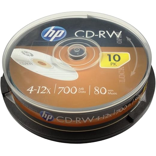 HP CD-RW Rewritable Disc 700MB (Pack of 10)