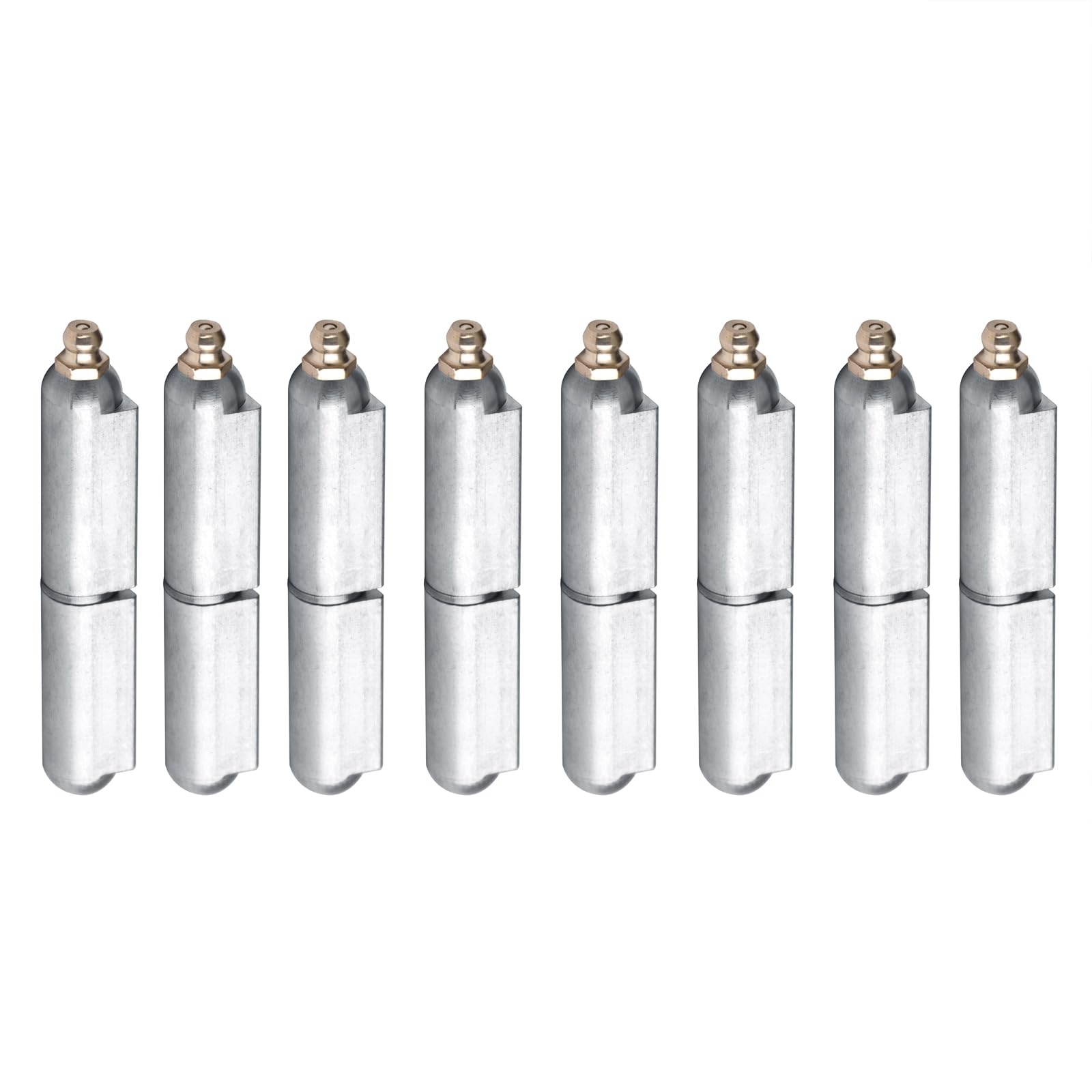 Charnière à souder en aluminium 8,9x1,6 cm avec graisseur Zerk pour porte de bateau | Lot de 8