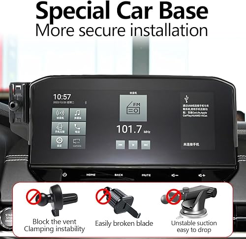 Miniatura 2 de LUNQIN Soporte para teléfono de coche para Mitsubishi Outlander 2022 2023 Accesorios de automóvil, decoración interior, soporte para teléfono