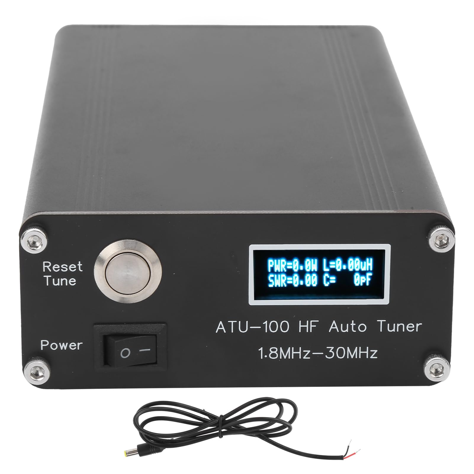 LiebeWH Sintonizzatore Antenna Automatico Tester in Lega di Alluminio Tester Sintonizzatore Antenna Tipo C 1.8-30 Mhz HY100 HAM 10-15 V CC