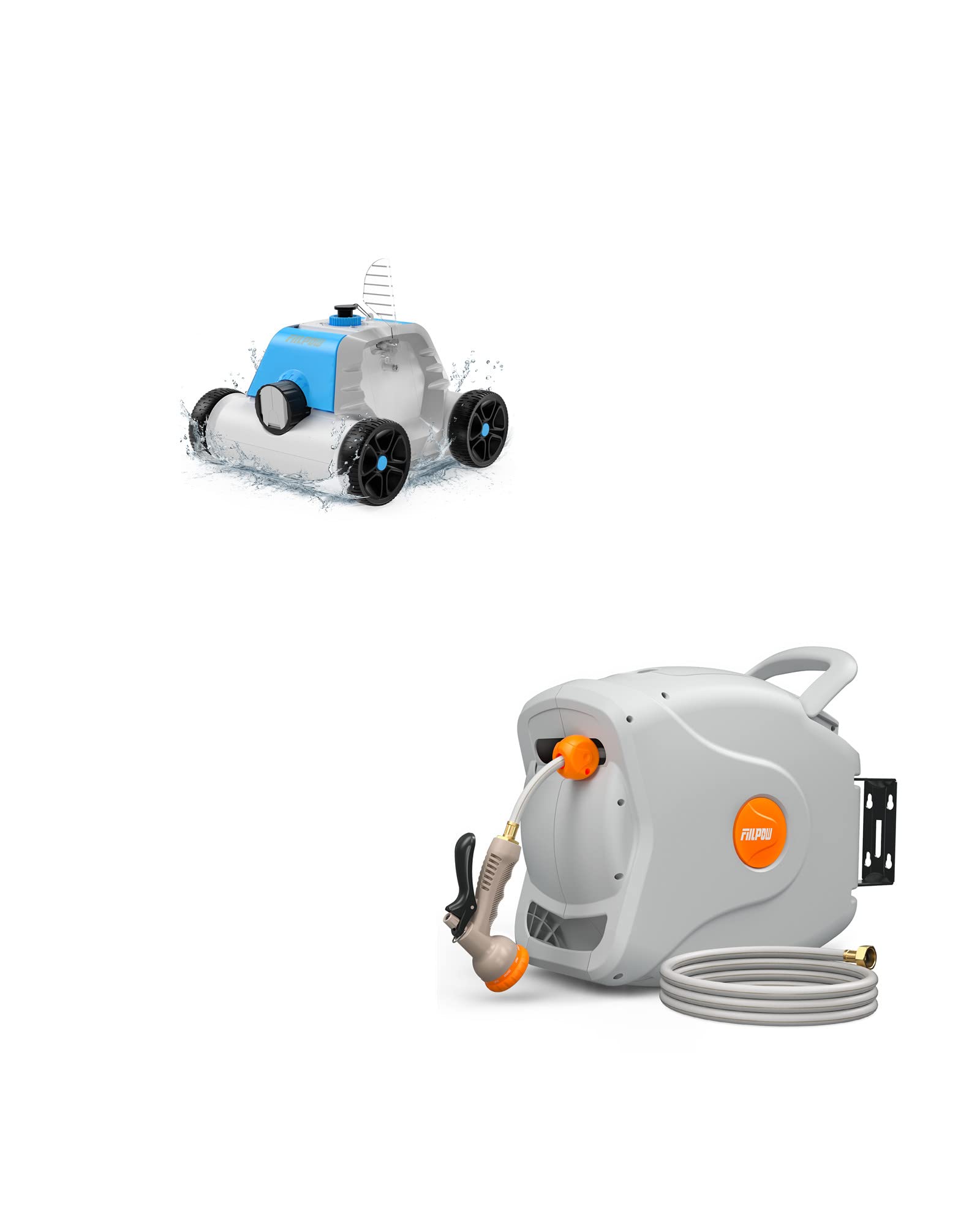 FIILPOW Automatic Pool Cleaner & 100 FT Garden Hose Reel for sale Katy, TX Nellis Auction