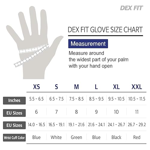 Miniatura 6 de DEX FIT Prime - Guantes de trabajo de nitrilo FN331, ajuste cómodo 3D, agarre antideslizante, duraderos, delgados, ligeros y frescos, compatibles