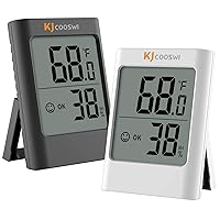 Vista 1 de Medidor de humedad, paquete de 2 termómetros de interior para el hogar, higrómetro digital, termómetro de habitación y medidor de humedad