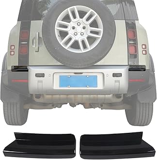 Car Taillight Bumper Both Sides Tail Lights The Underside Decorative Cover Compatible with Land Rover Defender 90 110 130 2020-2024 Rear Bumper Side Panel Trim Cover (Gloss Black)