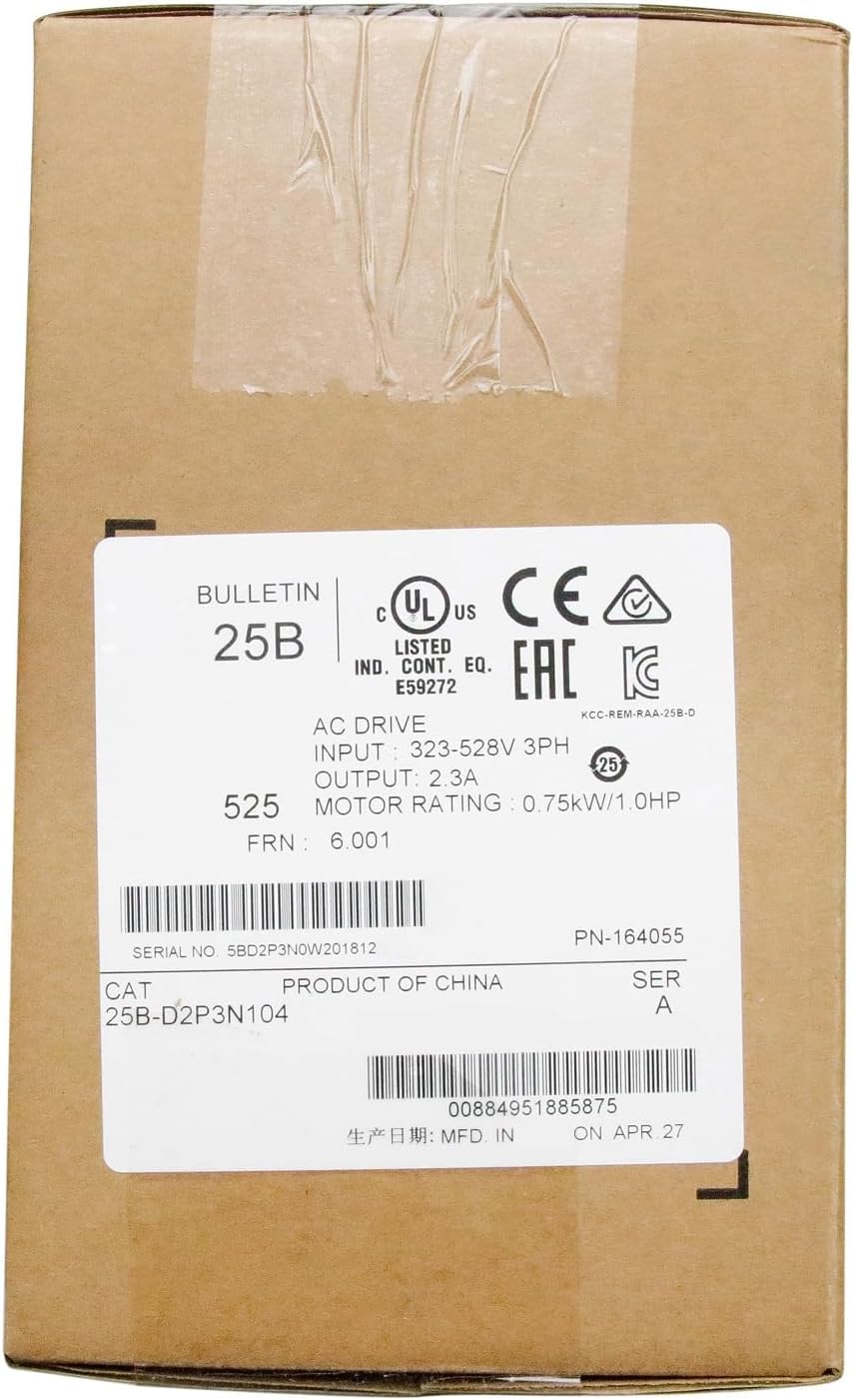 QEFHSVVZE 25B-D2P3N104 Power 525 0.75kW AC Drive 25BD2P3N104 Sealed in Box 1 Year Warranty