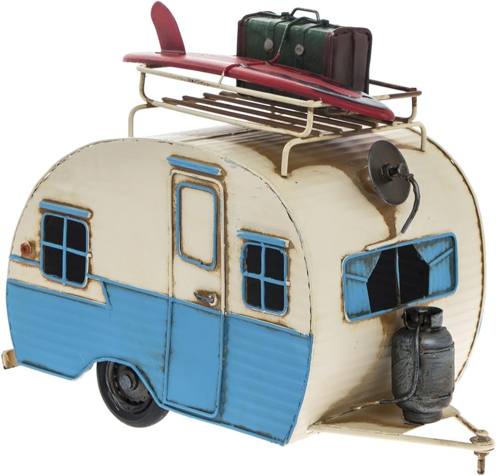 lesser and pavey Figure | Vintage Caravan | 1 Piece | White | 28 cm x 15 cm x 23 cm
