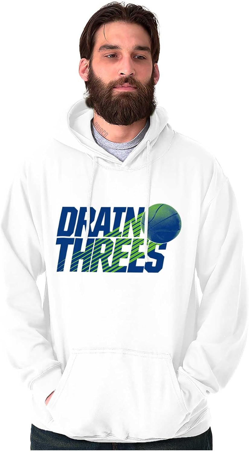 Brisco Brands Basketball Drain Three Pointers Hoodie Hooded Sweatshirt Men