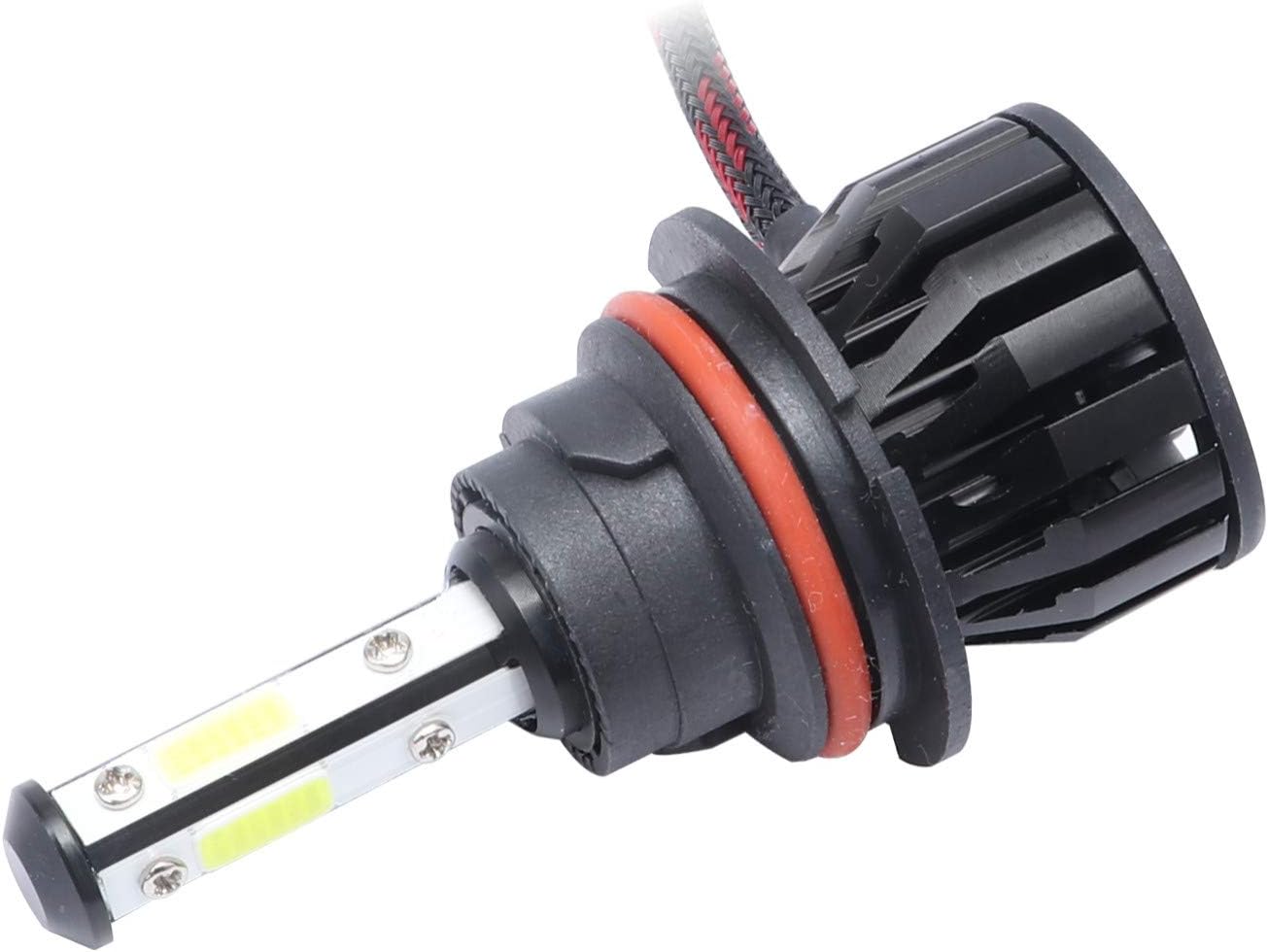 9004 HB1 LED Headlight Bulbs 4-Side Chips 12000LM 6000K 360 Dgree Lighting Extremely Bright Conversion Kit Hi/Lo Beam, 5 Year Warranty