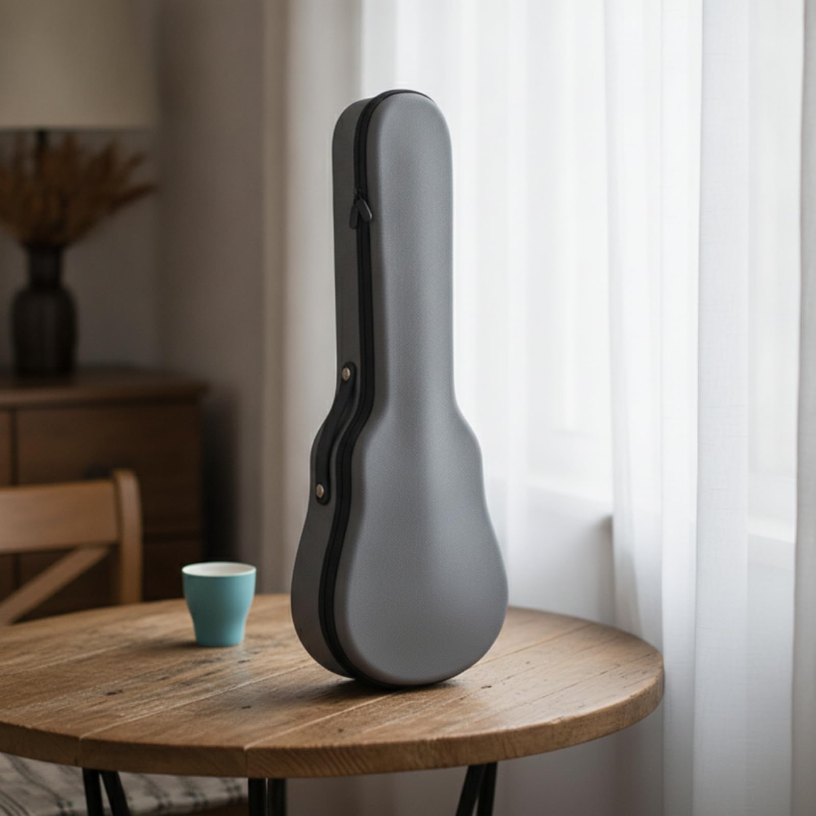 harayaa Custodia Protettiva Ukulele Borsa Rigida Custodia Sagomata Astuccio Zippato in Schiuma EVA Profilo Modellato con Manico Laterale Adatta a Scuole di, Array, Cachi