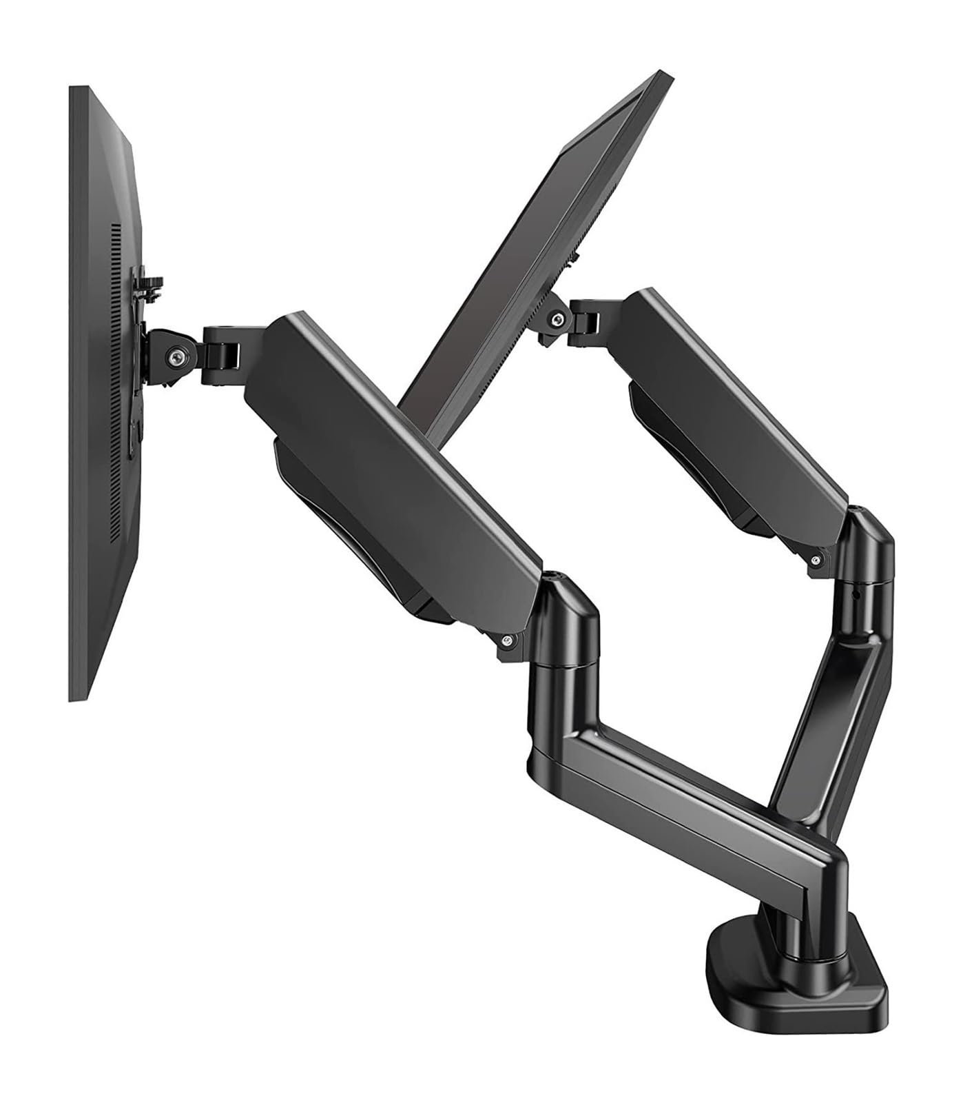 TKJfdTY Dual-Screen Pneumatic Arm Monitor Stand Double-Arm Computer Stand Lifting Base Screen Rotor