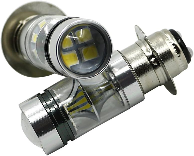 motoparty For Kawasaki Bayou 220 300 KFX 400 KLX 250R 300 Lakota Prairie 360 400 100W White High Power H6 (2PCS)