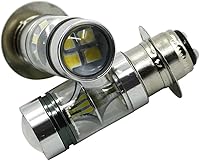 Vista 6 de motoparty Para Kawasaki Bayou 220 300 KFX 400 KLX 250R 300 Lakota Prairie 360 400 100W Blanco de Alta Potencia H6 (2 piezas)