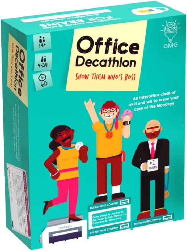 Office Decathlon Game by Gray Matters Games, Office Game for Coworkers, Olympic-Inspired Team Building Game for Work with Fun Ice Breaker Activities