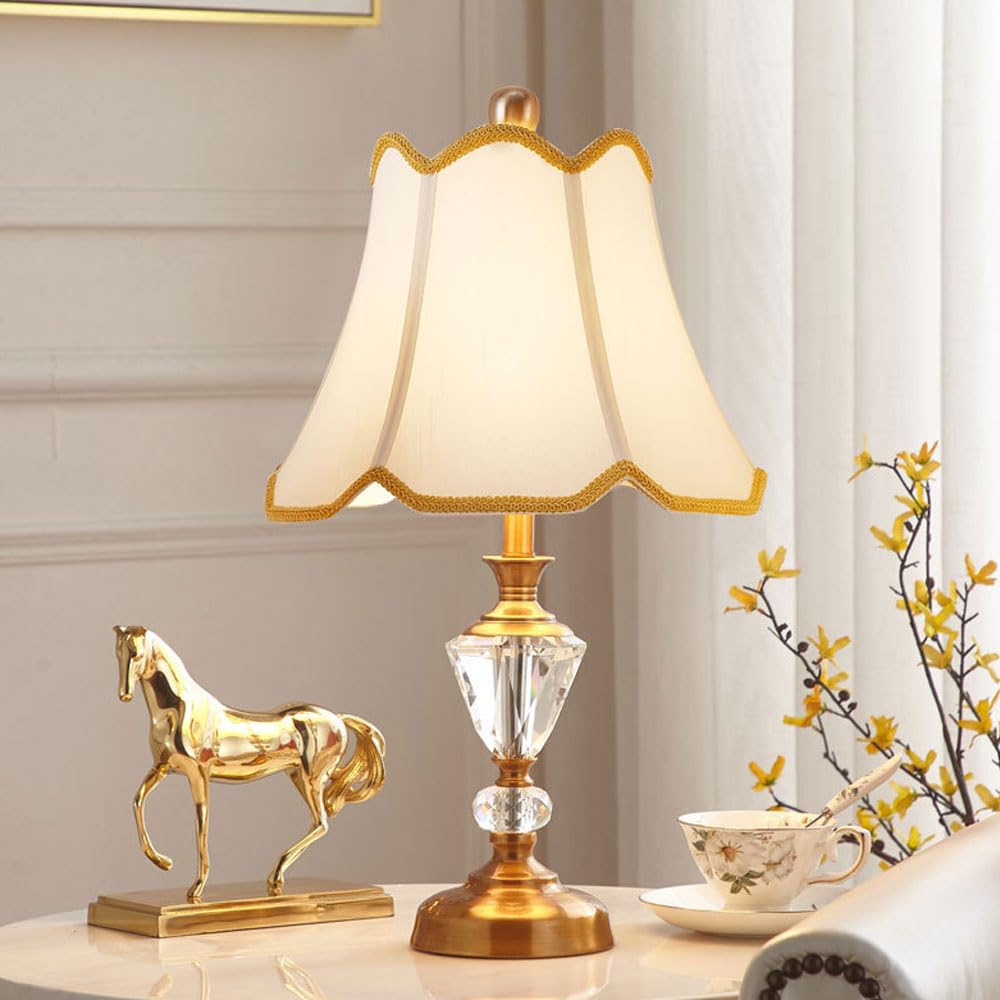Kristall Nachttischlampe, moderna lampada da notte con luce fissa, perfetta per Schlafzimmer, Wohnzimmer und Büro