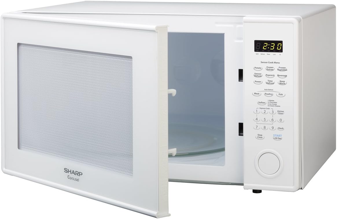 Sharp Countertop Microwave Oven ZR659YW 2.2 cu. ft. 1200W White with Sensor Cooking