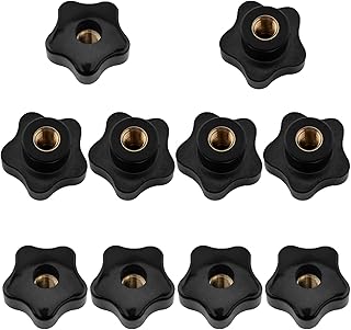 Jutagoss Clamping Handle Screw Knobs Handle Star Knob M10x40mm Female Thread 10pcs