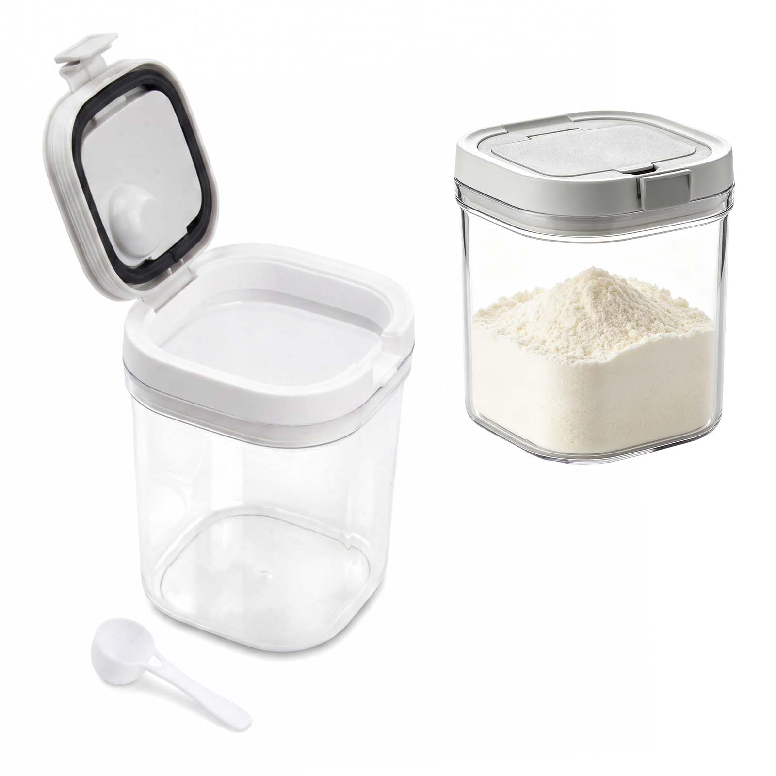 Zirax Airtight Food Storage Container 1300ml, Portable Clear Coffee Bean Storage Jar, Moisture-Proof Cereal Canister for Travel and Kitchen Pantry